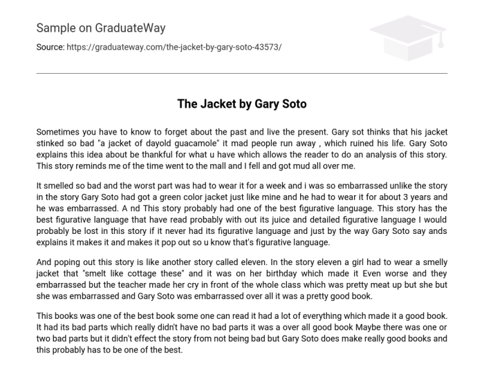 The jacket gary soto pdf