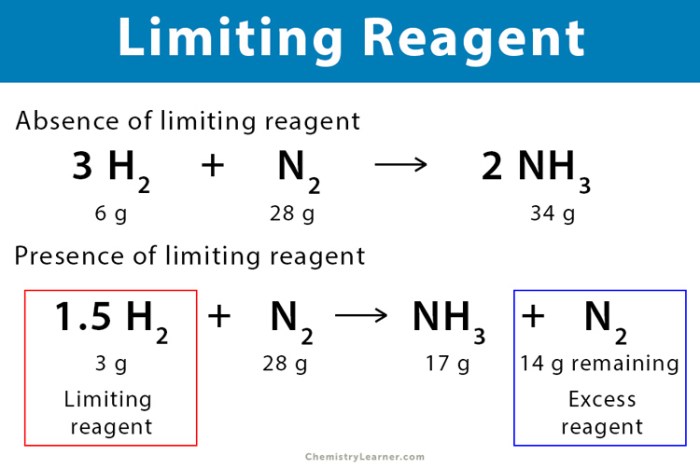 Unit stoichiometry limiting reactant ws #4