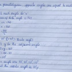 Parallelogram measure angle