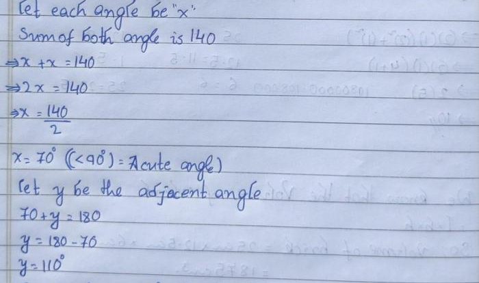 Parallelogram measure angle